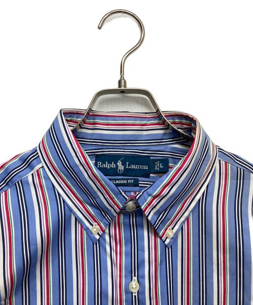 RALPH LAUREN（ラルフローレン）RALPH LAUREN (ラルフローレン) ボタンダウンシャツ レッド×ブルー サイズ:Lの古着・服飾アイテム