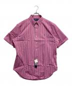 RALPH LAURENラルフローレン）の古着「S/Sボタンダウンシャツ」｜ホワイト×ショッキングピンク