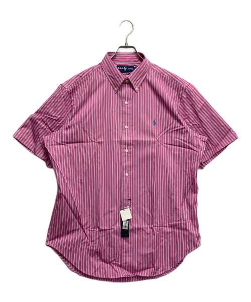 RALPH LAUREN（ラルフローレン）RALPH LAUREN (ラルフローレン) S/Sボタンダウンシャツ ホワイト×ショッキングピンク サイズ:Lの古着・服飾アイテム
