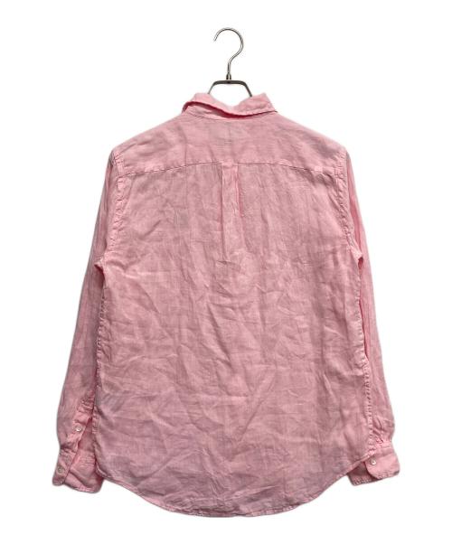 POLO RALPH LAUREN（ポロ・ラルフローレン）POLO RALPH LAUREN (ポロ・ラルフローレン) リネンL/Sシャツ ピンク サイズ:Mの古着・服飾アイテム