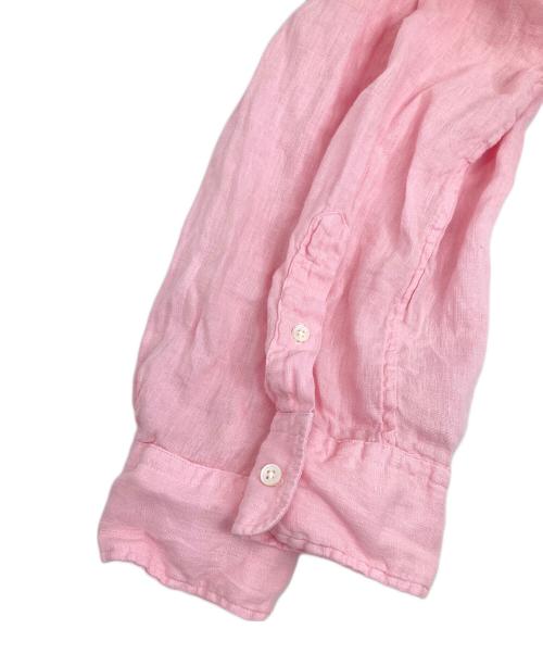POLO RALPH LAUREN（ポロ・ラルフローレン）POLO RALPH LAUREN (ポロ・ラルフローレン) リネンL/Sシャツ ピンク サイズ:Mの古着・服飾アイテム
