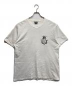 stussyステューシー）の古着「CROWN-WREATH ロロゴプリントTシャツ」｜ホワイト