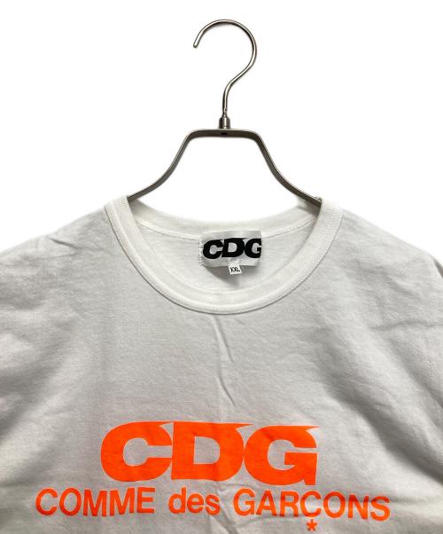 CDG（シーディージー）CDG (シーディージー) プリントTシャツ ホワイト サイズ:XXLの古着・服飾アイテム