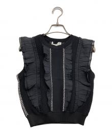 HER LIP TO（ハーリップトゥ）の古着「Airy Brush Knit Top」｜ブラック