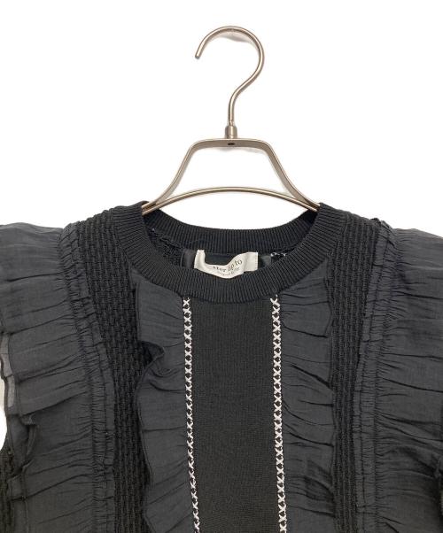 HER LIP TO（ハーリップトゥ）HER LIP TO (ハーリップトゥ) Airy Brush Knit Top ブラック サイズ:Mの古着・服飾アイテム