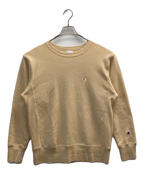 Champion REVERSE WEAVE（チャンピオン リバース ウィーブ）Champion REVERSE WEAVE (チャンピオン リバース ウィーブ) クルーネックスウェット ベージュ サイズ:Lの古着・服飾アイテム