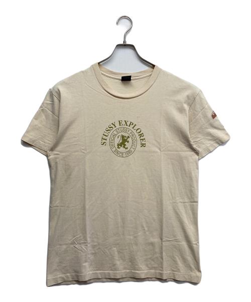 stussy（ステューシー）stussy (ステューシー) EXPLORER Tシャツ ベージュ サイズ:Lの古着・服飾アイテム