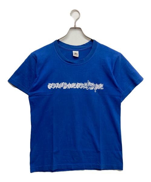 stussy（ステューシー）stussy (ステューシー) プリントTシャツ ブルー サイズ:Lの古着・服飾アイテム