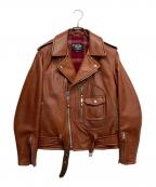 SCHOTT BROS.ショット）の古着「COW NEW NAKED D-POCKET RIDERS JKT」｜ブラウン