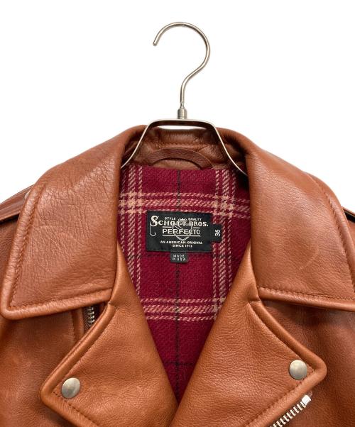 SCHOTT BROS.（ショット）SCHOTT BROS. (ショット) COW NEW NAKED D-POCKET RIDERS JKT ブラウン サイズ:36の古着・服飾アイテム