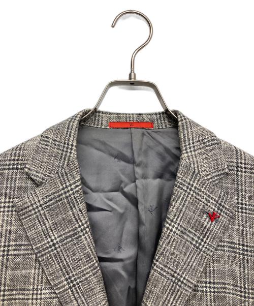 ISAIA（イザイア）ISAIA (イザイア) 3Bウールシルクテーラードジャケット グレー サイズ:44の古着・服飾アイテム