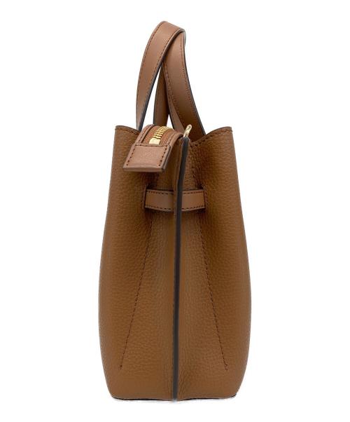 MICHAEL KORS（マイケルコース）MICHAEL KORS (マイケルコース) EMILIA ペブルレザー サッチェル スモール ブラウンの古着・服飾アイテム