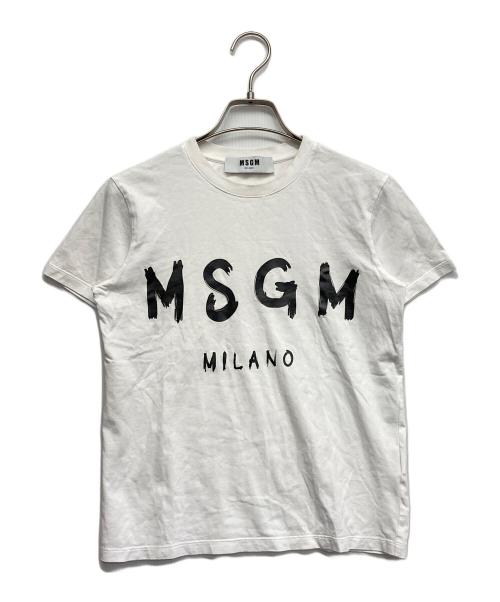 MSGM（エムエスジーエム）MSGM (エムエスジーエム) ロゴＴシャツ ホワイト サイズ:XSの古着・服飾アイテム