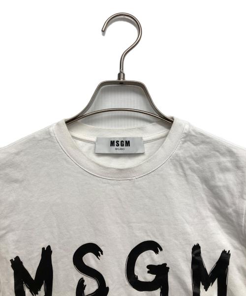 MSGM（エムエスジーエム）MSGM (エムエスジーエム) ロゴＴシャツ ホワイト サイズ:XSの古着・服飾アイテム