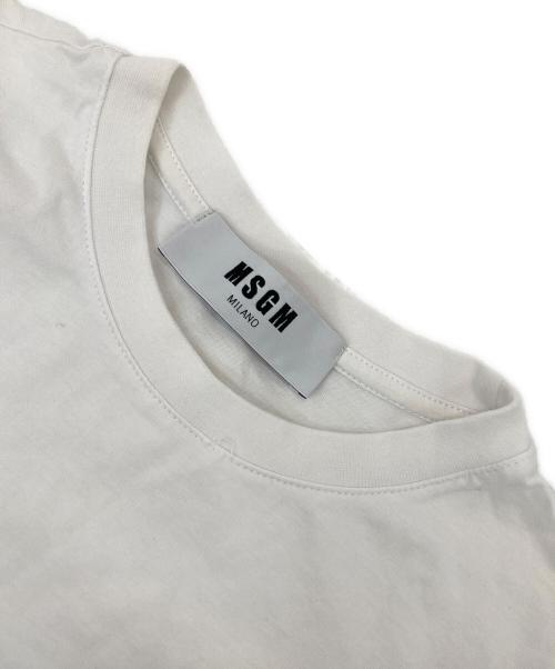 MSGM（エムエスジーエム）MSGM (エムエスジーエム) ロゴＴシャツ ホワイト サイズ:XSの古着・服飾アイテム