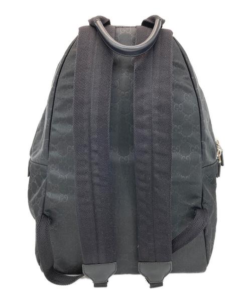GUCCI（グッチ）GUCCI (グッチ) ナイロンシマリュック ブラックの古着・服飾アイテム