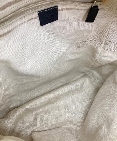 GUCCI（グッチ）GUCCI (グッチ) ナイロンシマリュック ブラックの古着・服飾アイテム