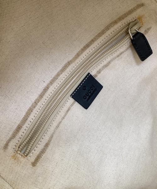 GUCCI（グッチ）GUCCI (グッチ) ナイロンシマリュック ブラックの古着・服飾アイテム