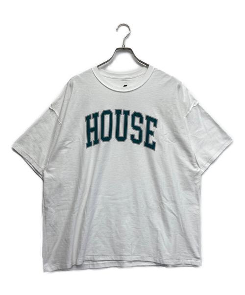 is-ness（イズネス）is-ness (イズネス) HOUSE T-SHIRT ホワイト サイズ:Fの古着・服飾アイテム