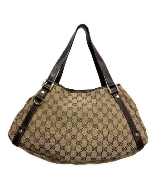 GUCCI（グッチ）GUCCI (グッチ) GGキャンバストートバッグ ブラウンの古着・服飾アイテム