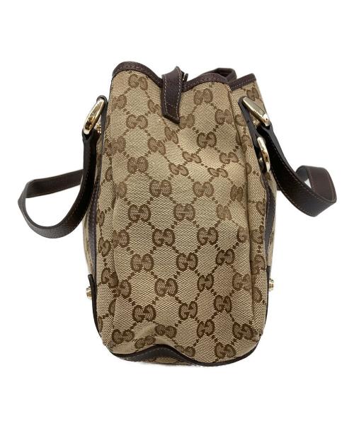 GUCCI（グッチ）GUCCI (グッチ) GGキャンバストートバッグ ブラウンの古着・服飾アイテム
