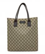 GUCCIグッチ）の古着「GGスプリームトートバッグ」｜ブラウン