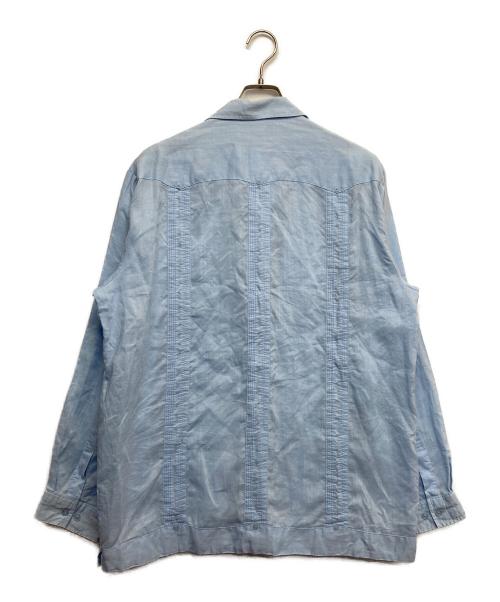 SUCCESSO（スッチェッソ）SUCCESSO (スッチェッソ) リネンキューバシャツ ブルー サイズ:Lの古着・服飾アイテム