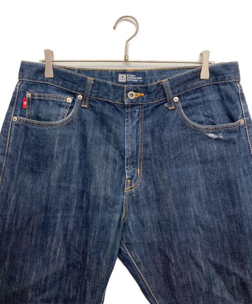 stussy（ステューシー）stussy (ステューシー) ダメージワイドデニムパンツ インディゴ サイズ:34の古着・服飾アイテム