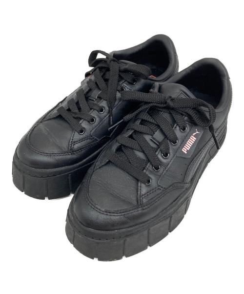 PUMA（プーマ）PUMA (プーマ) MAYZE STACK LEATHER ブラック サイズ:25の古着・服飾アイテム