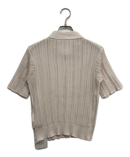 CITY TOKYO（シティートウキョウ）CITY TOKYO (シティートウキョウ) プリーツニットシャツ アイボリー サイズ:FREEの古着・服飾アイテム