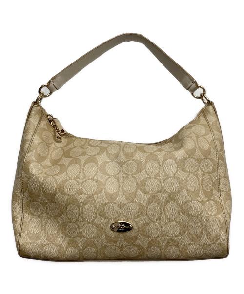 COACH（コーチ）COACH (コーチ) シグネチャーワンショルダーバッグ ベージュの古着・服飾アイテム