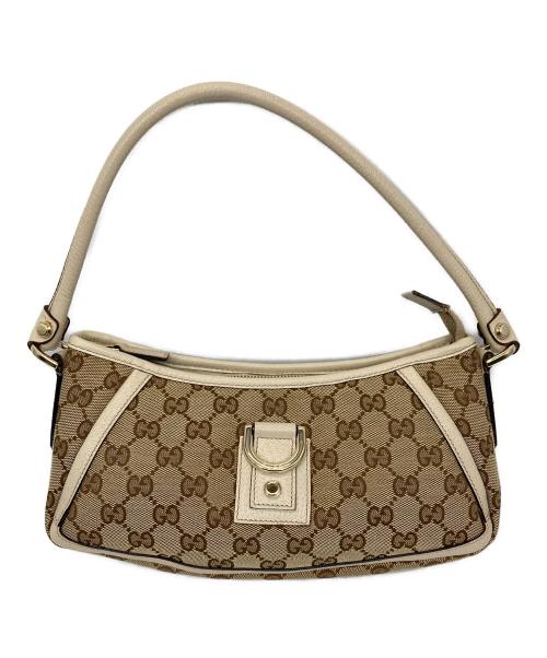 GUCCI（グッチ）GUCCI (グッチ) GGキャンバス セミショルダーバッグ ベージュの古着・服飾アイテム