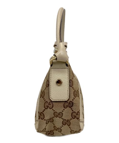 GUCCI（グッチ）GUCCI (グッチ) GGキャンバス セミショルダーバッグ ベージュの古着・服飾アイテム