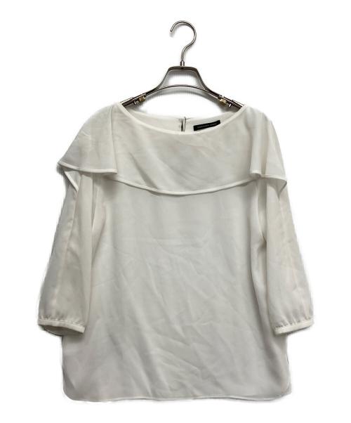 MACKINTOSH LONDON（マッキントッシュ ロンドン）MACKINTOSH LONDON (マッキントッシュ ロンドン) フリルカラーブラウス ホワイト サイズ:38の古着・服飾アイテム