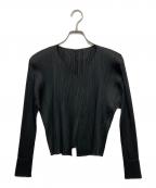 PLEATS PLEASE ISSEY MIYAKEプリーツプリーズ イッセイミヤケ）の古着「BASICKS CARDIGAN」｜ブラック