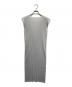 PLEATS PLEASE ISSEY MIYAKE (プリーツプリーズ イッセイミヤケ) プリーツノースリーブワンピース ライトグレー サイズ:3：20000円