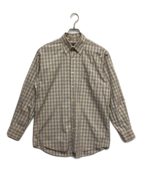 BURBERRY LONDON（バーバリーロンドン）BURBERRY LONDON (バーバリーロンドン) ノバチェック柄シャツ ブラウン サイズ:Lの古着・服飾アイテム