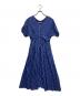 ne quittez pas（ヌキテパ）の古着「Cotton Voile Stripe Waist Gather Dress」｜ブルー