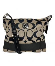 COACH（コーチ）の古着「シグネチャーショルダーバッグ」｜ブラウン
