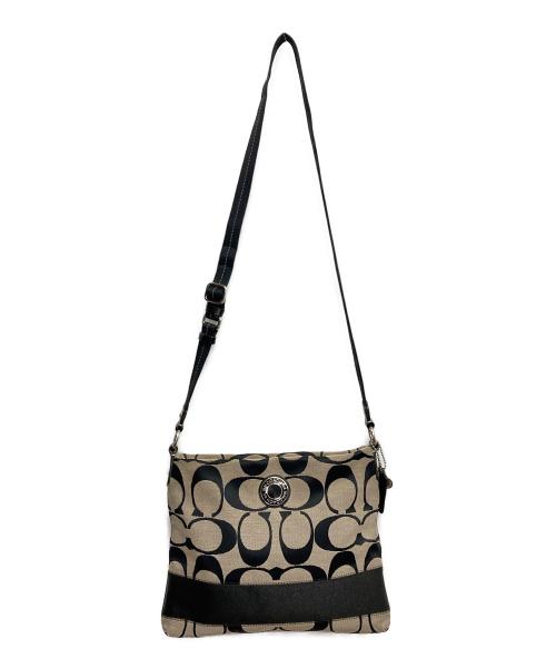 COACH（コーチ）COACH (コーチ) シグネチャーショルダーバッグ ブラウンの古着・服飾アイテム
