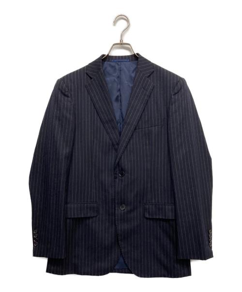 TOMORROW LAND BLUE WORK（トゥモローランドブルーワーク）TOMORROW LAND BLUE WORK (トゥモローランドブルーワーク) ストライプセットアップスーツ ネイビー サイズ:48の古着・服飾アイテム