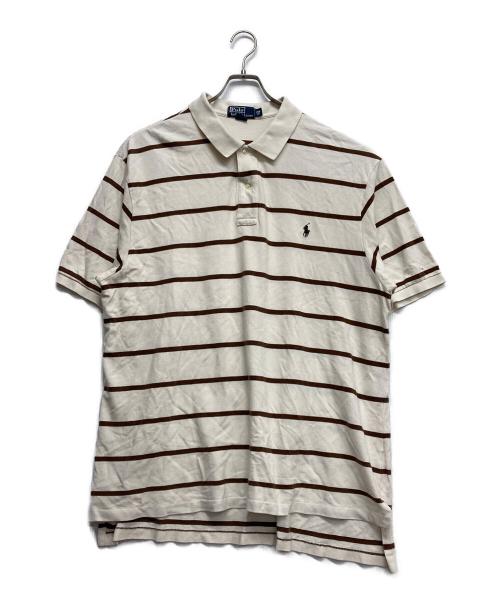 POLO RALPH LAUREN（ポロ・ラルフローレン）POLO RALPH LAUREN (ポロ・ラルフローレン) ボーダーポロシャツ ブラウン サイズ:2XLの古着・服飾アイテム
