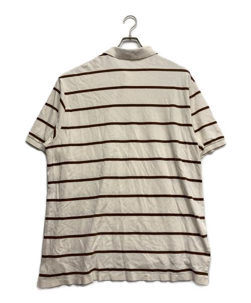 POLO RALPH LAUREN（ポロ・ラルフローレン）POLO RALPH LAUREN (ポロ・ラルフローレン) ボーダーポロシャツ ブラウン サイズ:2XLの古着・服飾アイテム