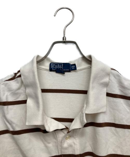 POLO RALPH LAUREN（ポロ・ラルフローレン）POLO RALPH LAUREN (ポロ・ラルフローレン) ボーダーポロシャツ ブラウン サイズ:2XLの古着・服飾アイテム