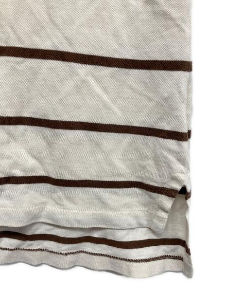 POLO RALPH LAUREN（ポロ・ラルフローレン）POLO RALPH LAUREN (ポロ・ラルフローレン) ボーダーポロシャツ ブラウン サイズ:2XLの古着・服飾アイテム