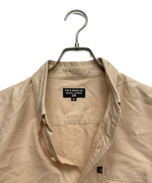 POLO JEANS（ポロジーンズ）POLO JEANS (ポロジーンズ) ボタンダウンシャツ ベージュ サイズ:Mの古着・服飾アイテム
