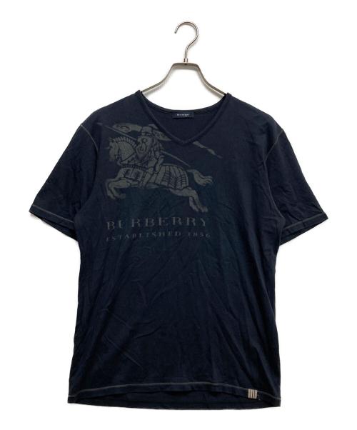 BURBERRY LONDON（バーバリーロンドン）BURBERRY LONDON (バーバリーロンドン) ホースプリントTシャツ ネイビー サイズ:LLの古着・服飾アイテム