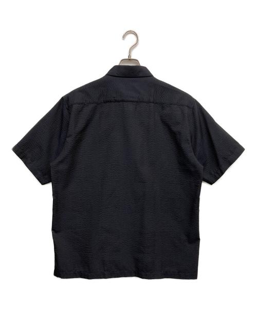 BLACK LABEL CRESTBRIDGE（ブラックレーベル クレストブリッジ）BLACK LABEL CRESTBRIDGE (ブラックレーベル クレストブリッジ) シアサッカー半袖シャツ ネイビー サイズ:Ｌの古着・服飾アイテム