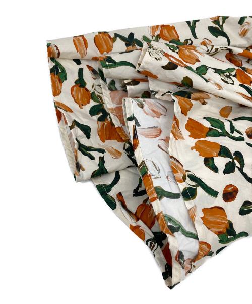 MARNI（マルニ）MARNI (マルニ) フラワープリントノースリーブワンピース グリーン×オレンジ サイズ:36の古着・服飾アイテム