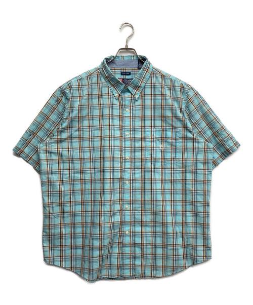 CHAPS（チャップス）CHAPS (チャップス) チェック半袖シャツ ブルー サイズ:XXLの古着・服飾アイテム